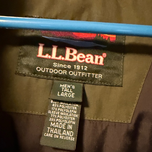 L.L. Bean Men's Tall Large Olive and Black Parka style Jacket - Picture 7 of 7